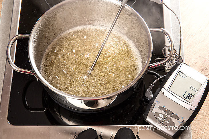 Sugar syrup boiling - thermometer