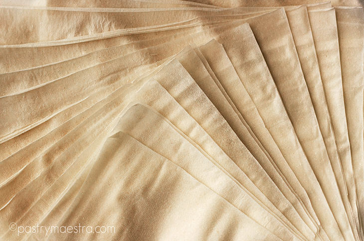 Phyllo dough sheets, Pastry Maestra
