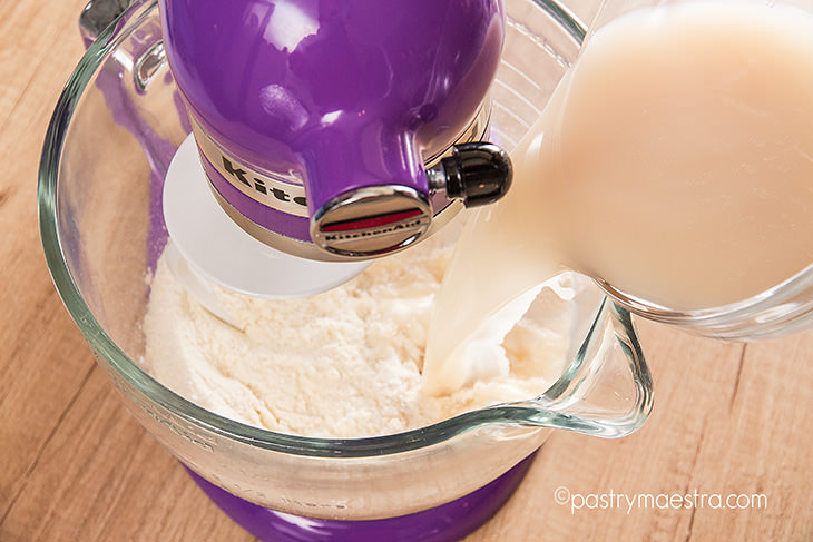 Adding yeast into flour, Pastry Maestra