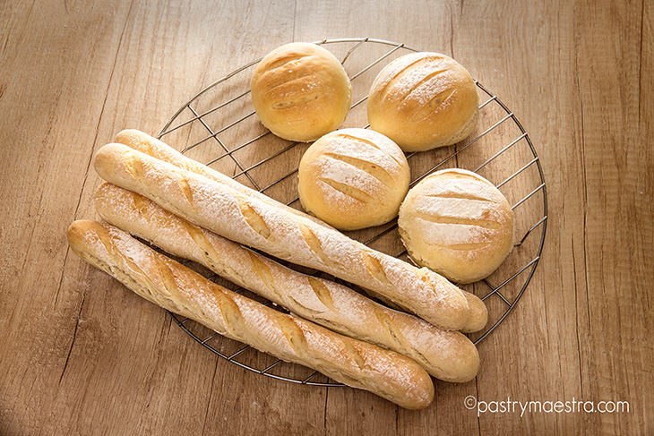 Bread rolls cooling on a rack, Pastry Maestra