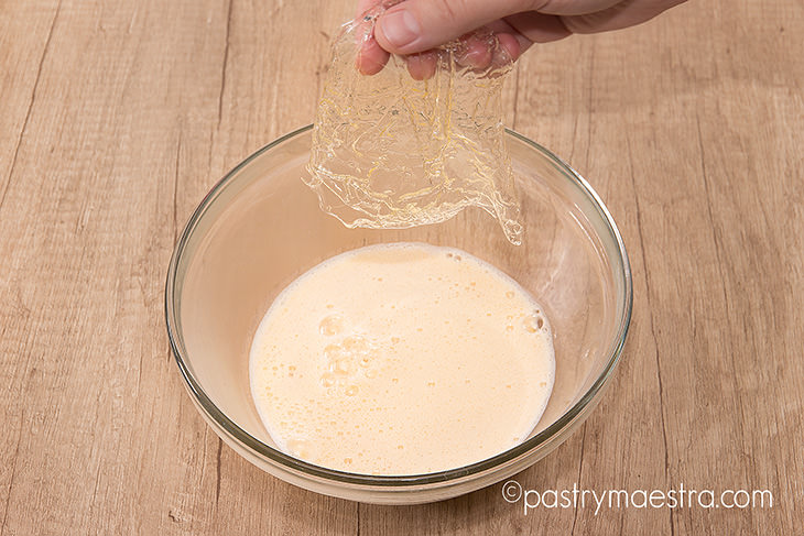 Bavarian cream, adding gelatin, Pastry Maestra