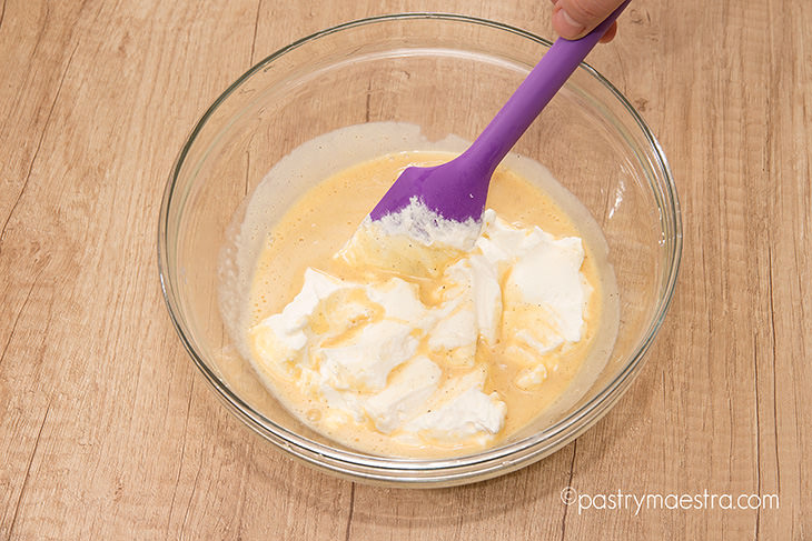 Charlotte, folding whipped cream, Pastry Maestra