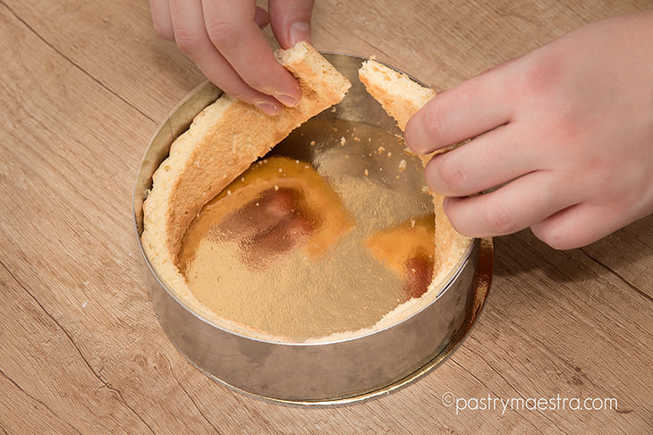 Charlotte, lining the mold, Pastry Maestra