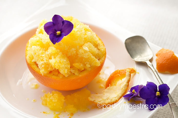Orange and Violet Granita, Pastry Maestra