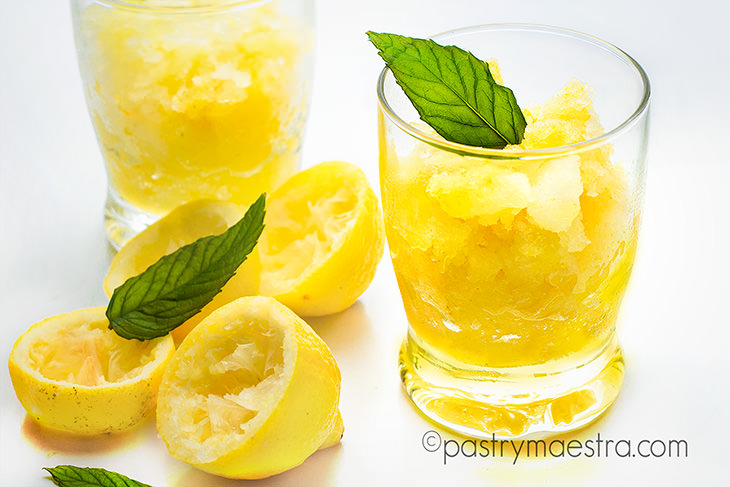Lemon and Mint Granita, Pastry Maestra