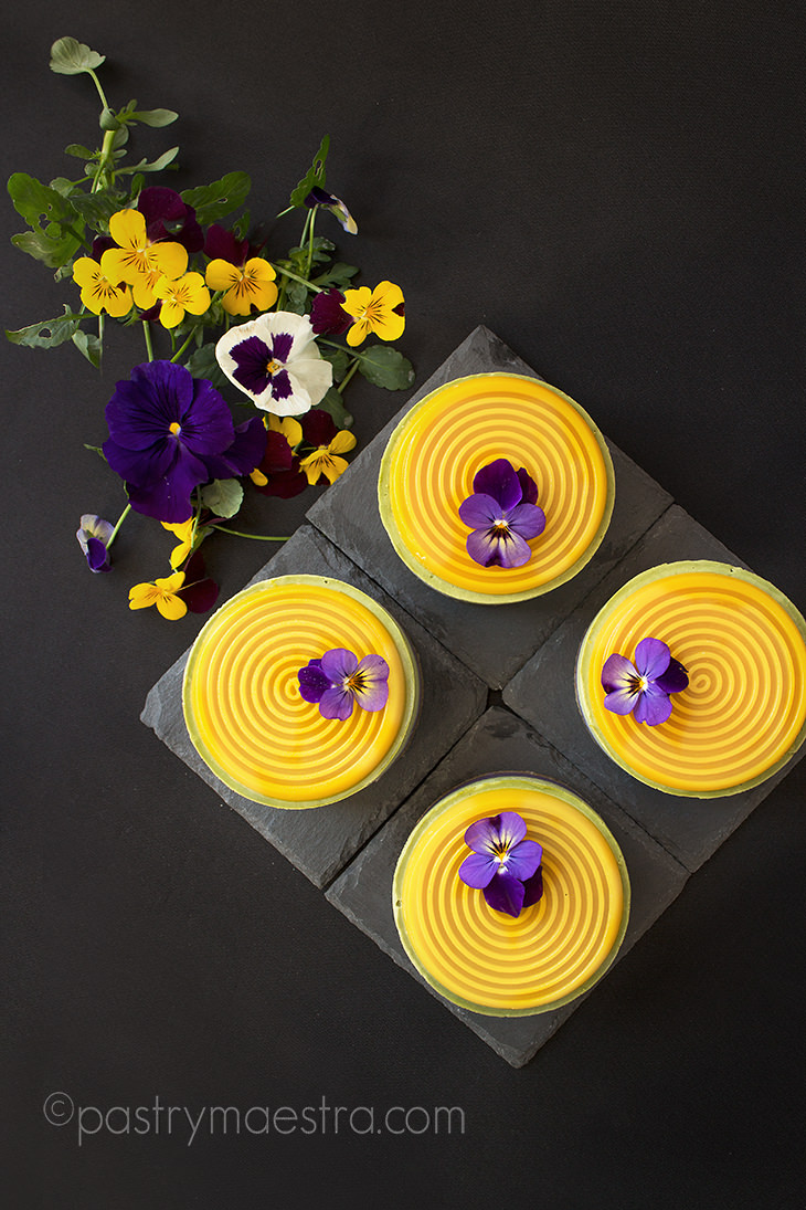 Blueberry, Matcha and Passion Fruit Mini Cakes, Pastry Maestra