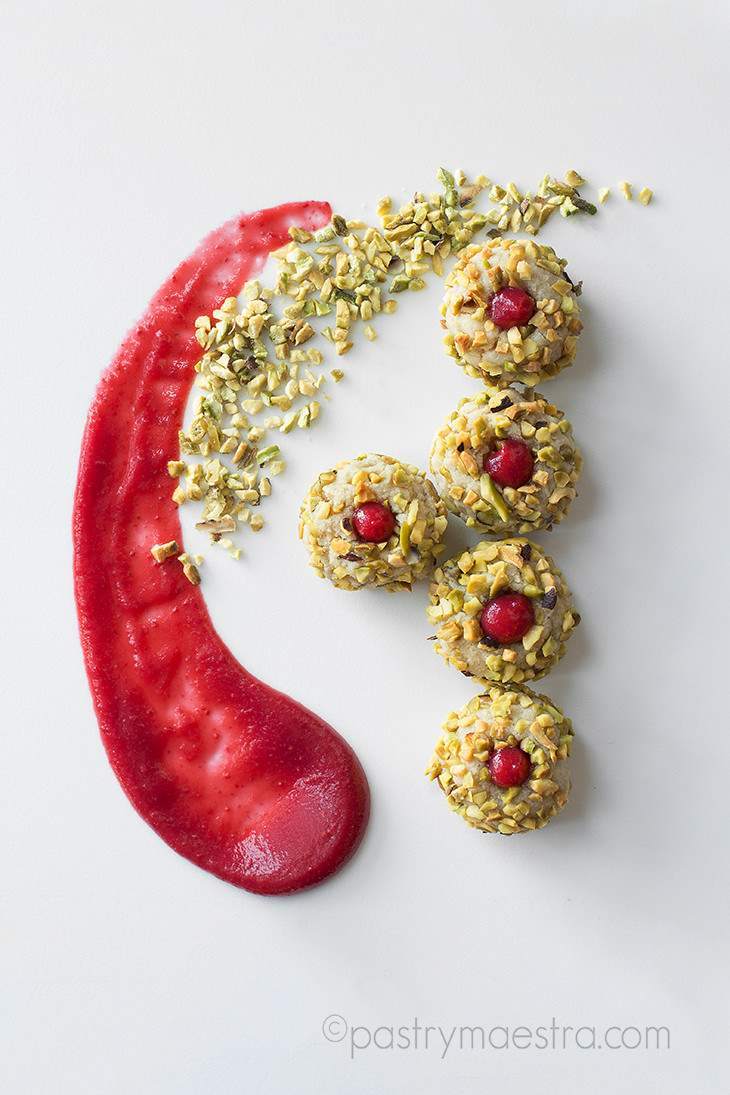 Pistachio Thumbprint Cookies, Pastry Maestra