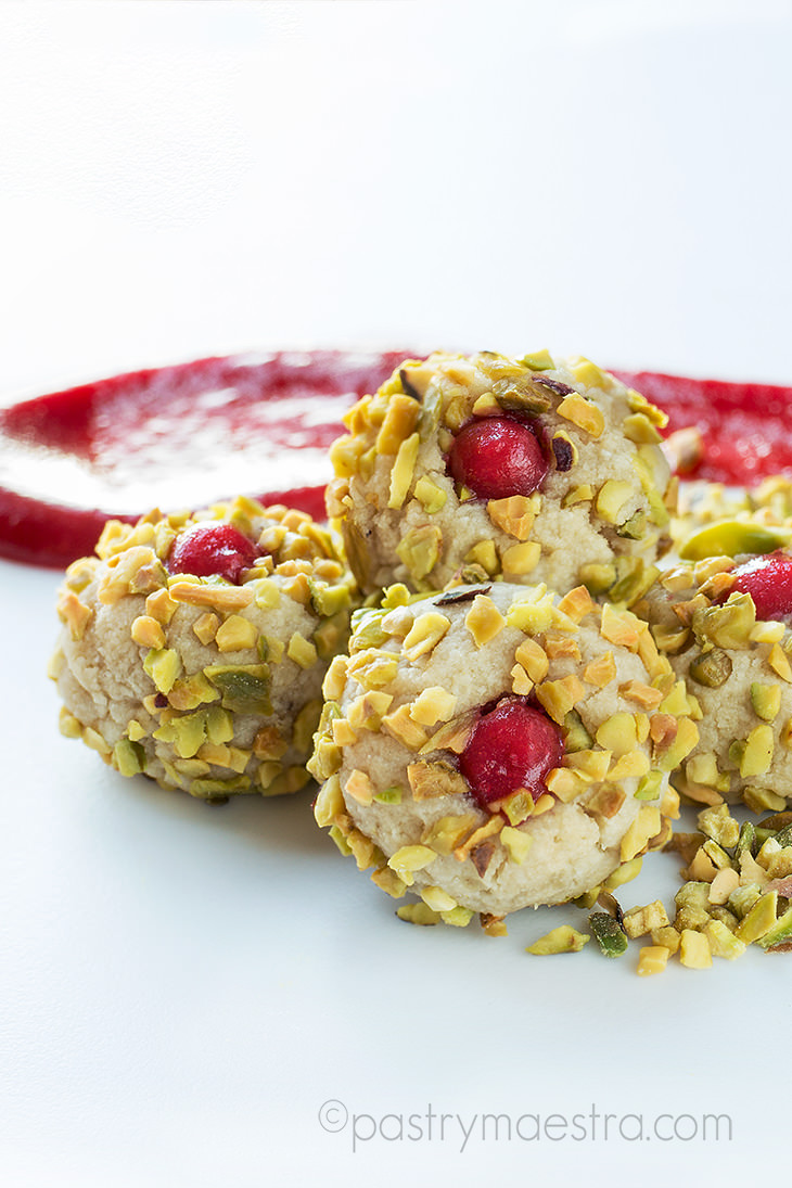 Pistachio Thumbprint Cookies, Pastry Maestra