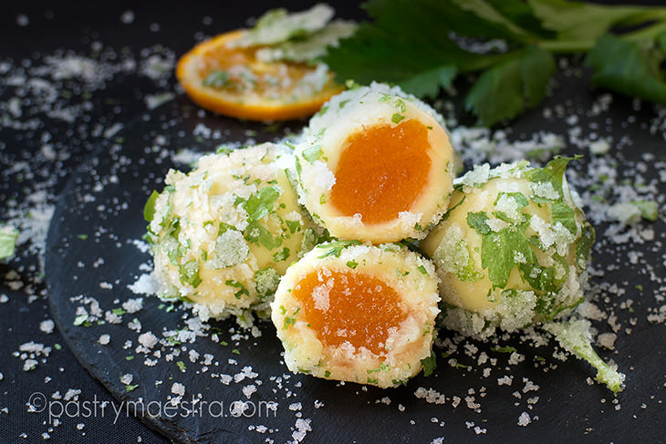 White Chocolate, Orange and Mint Truffles, Pastry Maestra