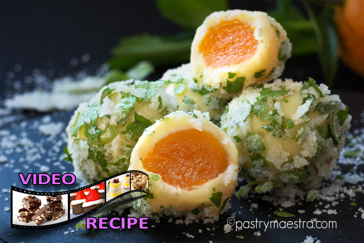White Chocolate, Orange and Mint Truffles, Pastry Maestra