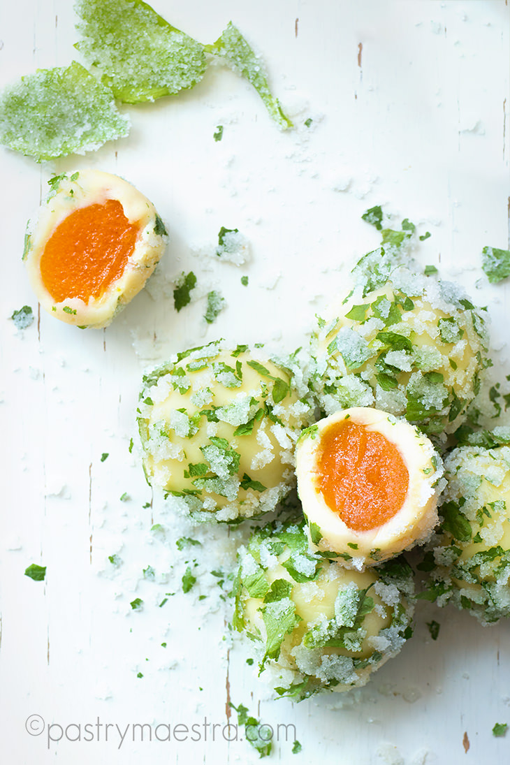White Chocolate, Orange and Mint Truffles, Pastry Maestra