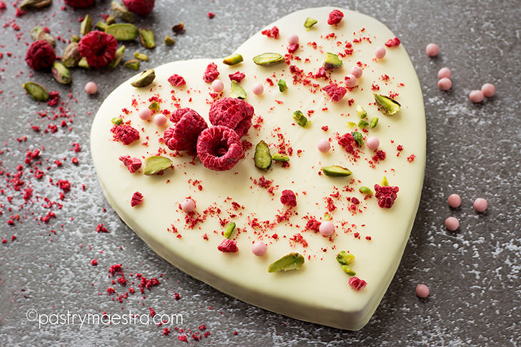 Hidden Surprise White Chocolate Bark, Pastry Maestra