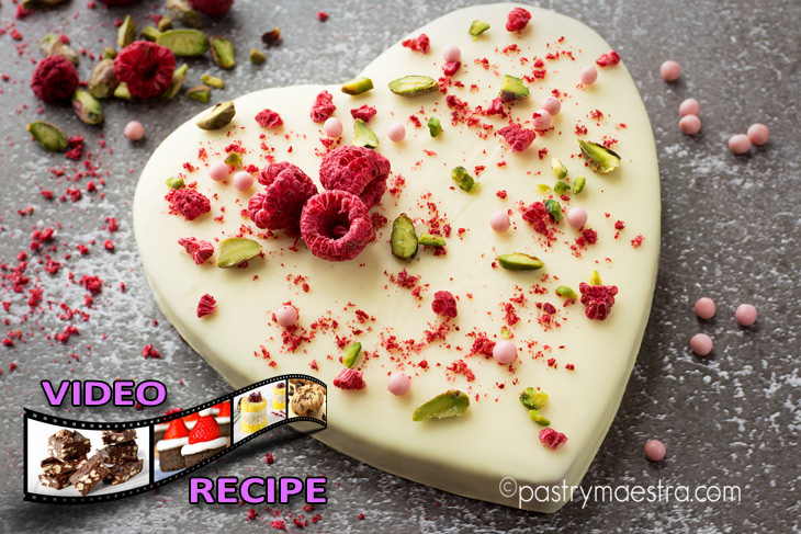 Hidden Surprise White Chocolate Bark, Pastry Maestra