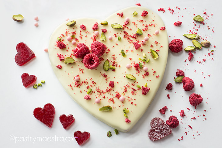 Hidden Surprise White Chocolate Bark, Pastry Maestra