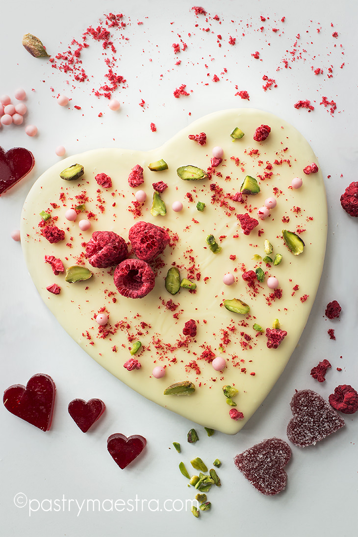 Hidden Surprise White Chocolate Bark, Pastry Maestra