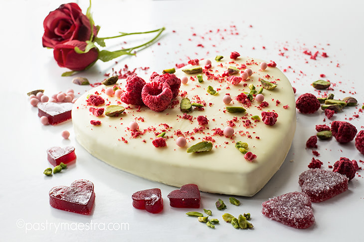 Hidden Surprise White Chocolate Bark, Pastry Maestra