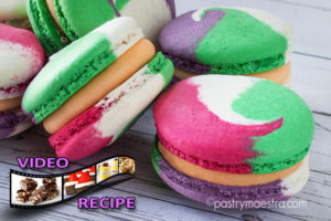 Mango and White Chocolate Colorful Macarons, Pastry Maestra