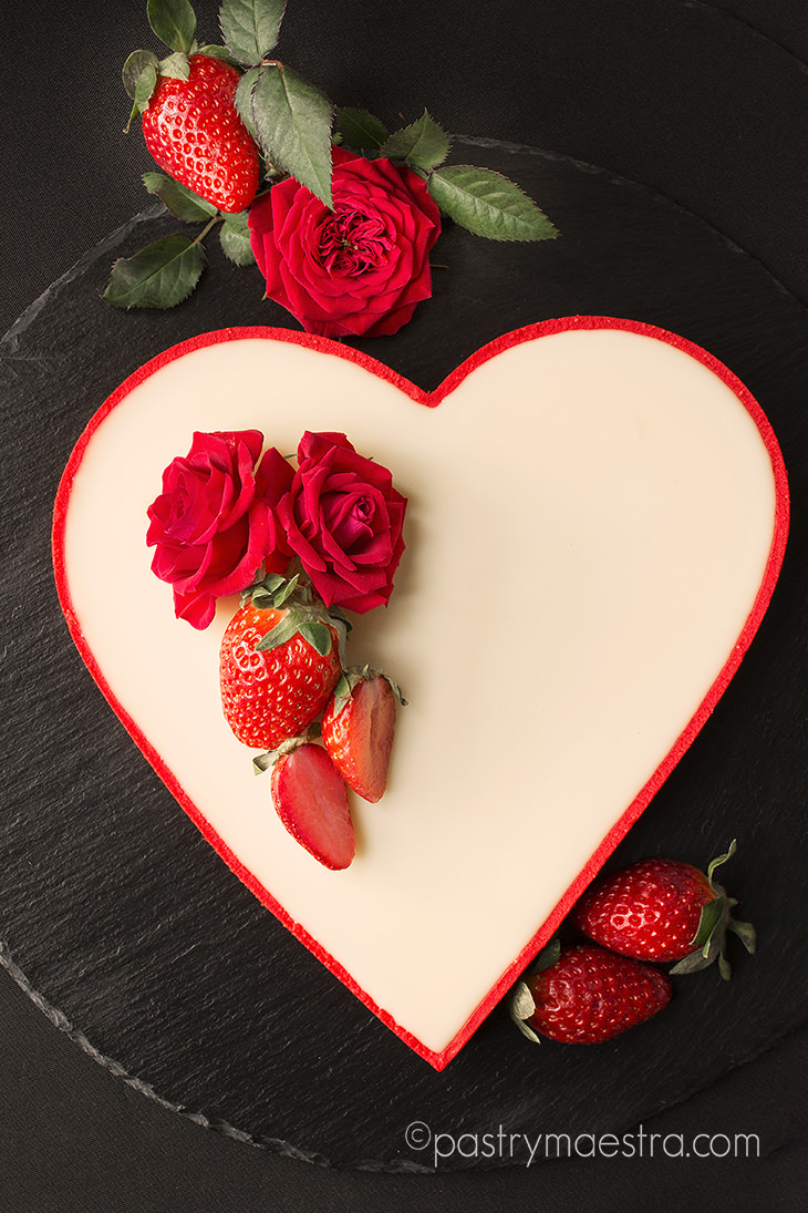 Valentines Day Chocolate and Coconut Heart Shaped Tart, Pastry Maestra
