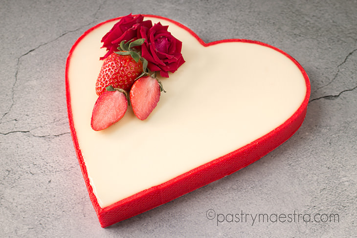 Valentines Day Chocolate and Coconut Heart Shaped Tart, Pastry Maestra
