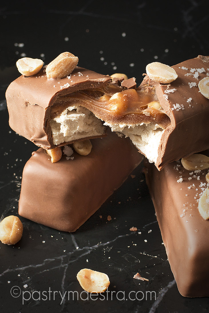 Chocolate, Nougat, Caramel and Peanut Bars, Pastry Maestra