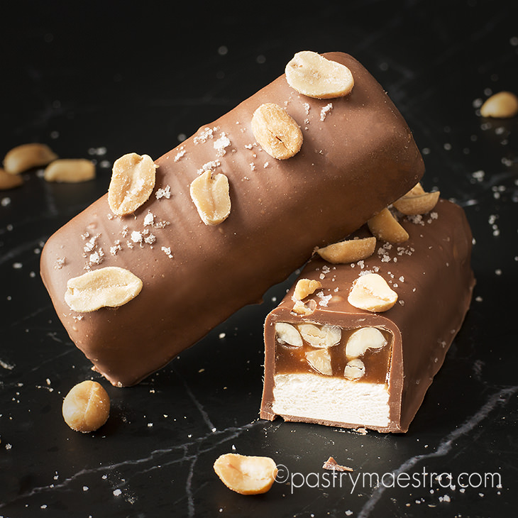 Chocolate, Nougat, Caramel and Peanut Bars, Pastry Maestra