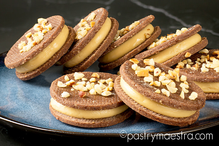 Caramelized White Chocolate Sandwich Cookies, Pastry Maestra