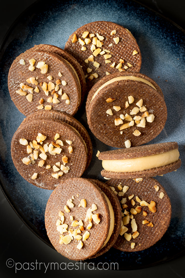 Caramelized White Chocolate Sandwich Cookies, Pastry Maestra