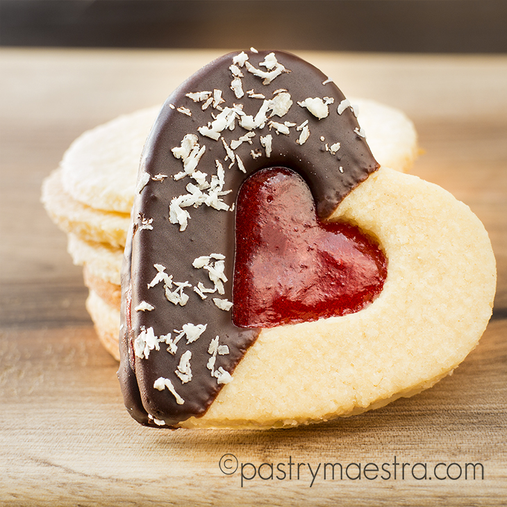 Coconut and Raspberry Linzer Cookies, Pastry Maestra