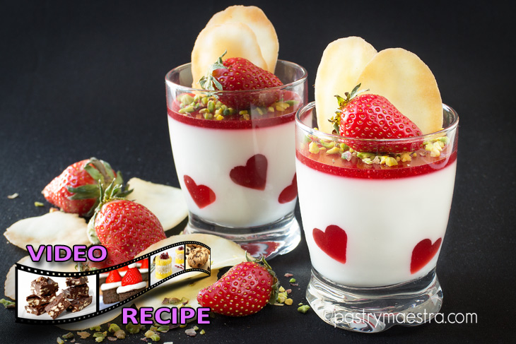 Strawberry Panna Cotta, Pastry Maestra