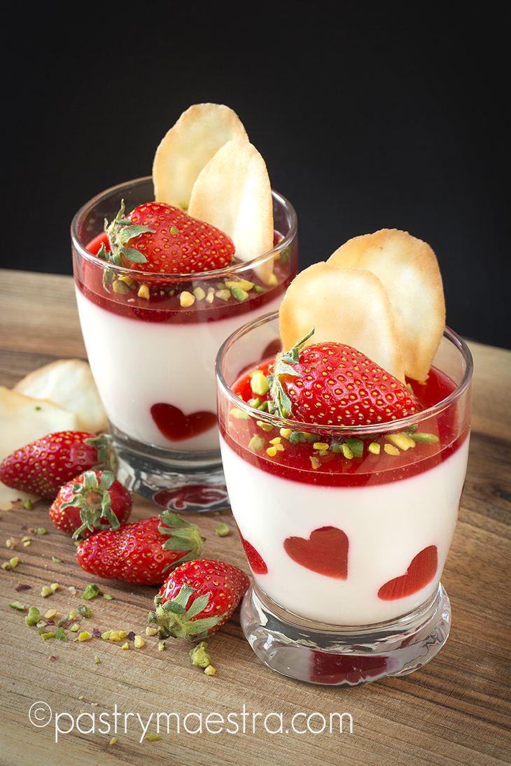 Strawberry Panna Cotta, Pastry Maestra