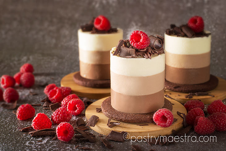 Simple Triple Chocolate Mousse Cakes, Pastry Maestra