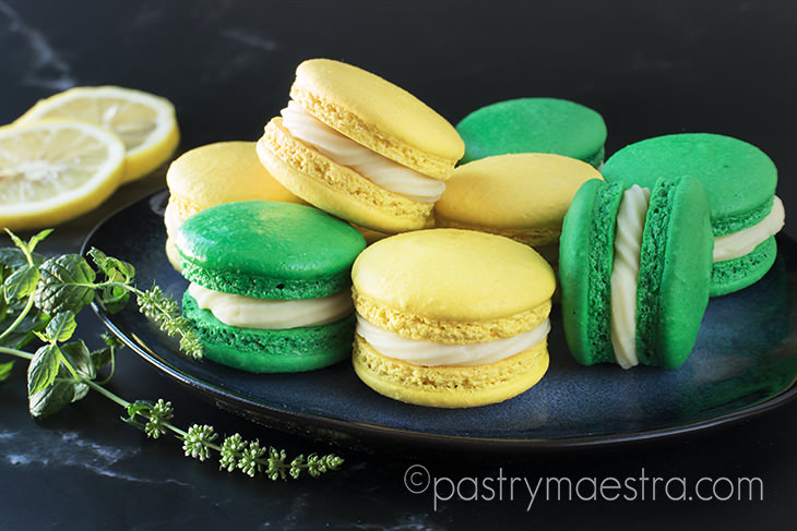 Refreshing Lemon and Mint Macarons, Pastry Maestra