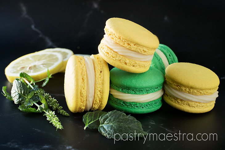 Refreshing Lemon and Mint Macarons, Pastry Maestra