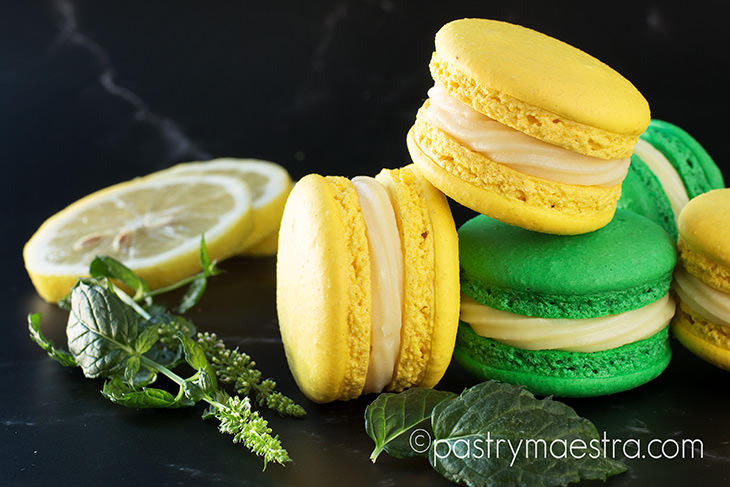 Refreshing Lemon and Mint Macarons, Pastry Maestra