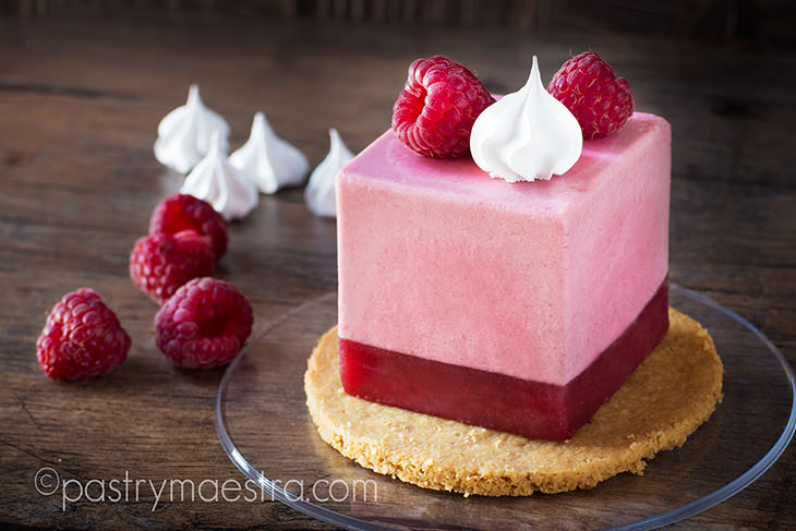 Gluten Free Raspberry Mousse Cakes, Pastry Maestra