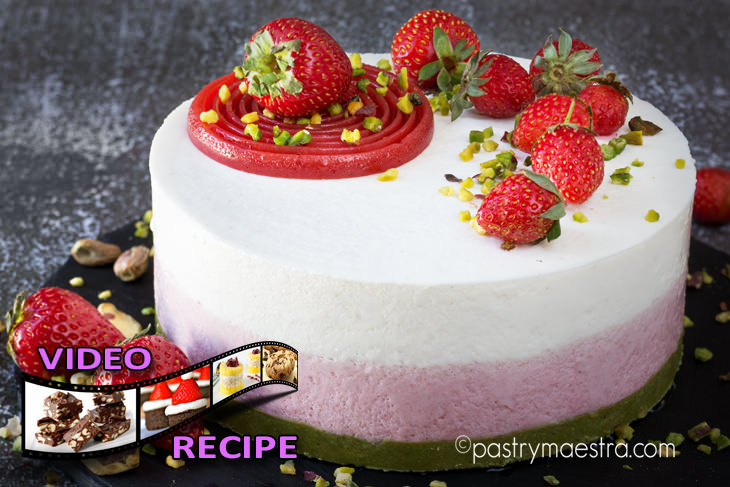 Light Strawberry and Yogurt Mousse Cake, Pastry Maestra