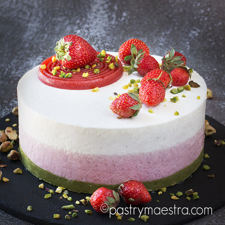 Light Strawberry and Yogurt Mousse Cake, Pastry Maestra