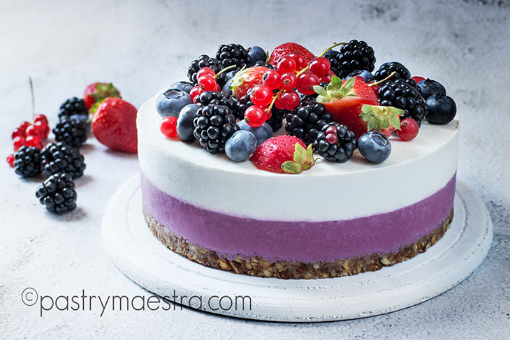 Mixed Berry and Coconut Raw Cake, Pastry Maestra