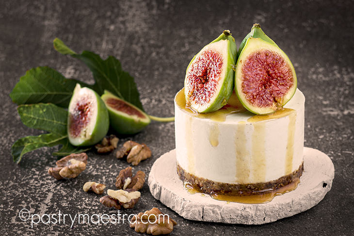 No-Bake Fig, Walnut and Honey Cheesecake, Pastry Maestra