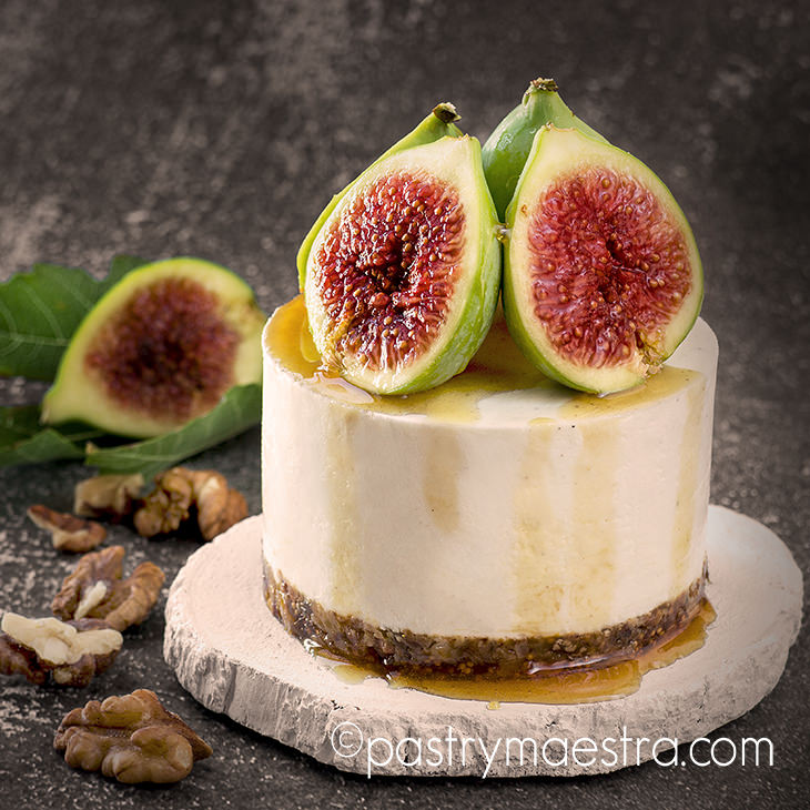 No-Bake Fig, Walnut and Honey Cheesecake, Pastry Maestra