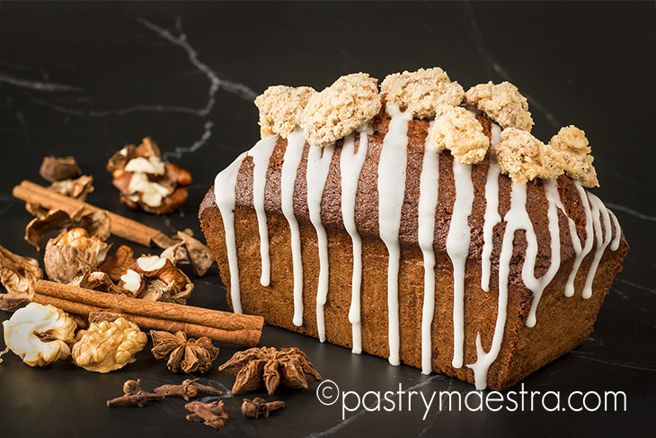 Caramel and Walnut Loaf Cake, Pastry Maestra