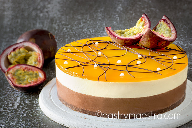 No-Bake Chocolate and Passion Fruit Cheesecake, Pastry Maestra