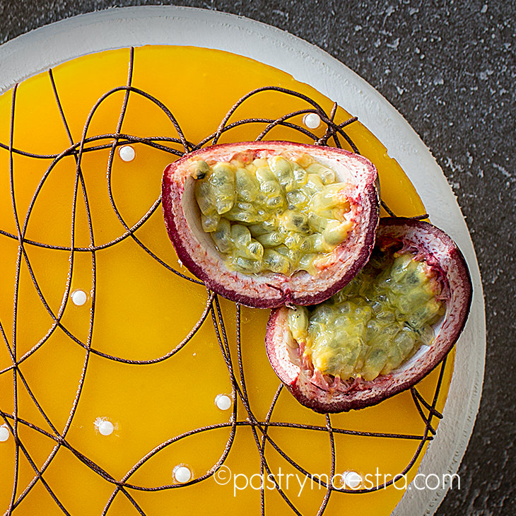 No-Bake Chocolate and Passion Fruit Cheesecake, Pastry Maestra