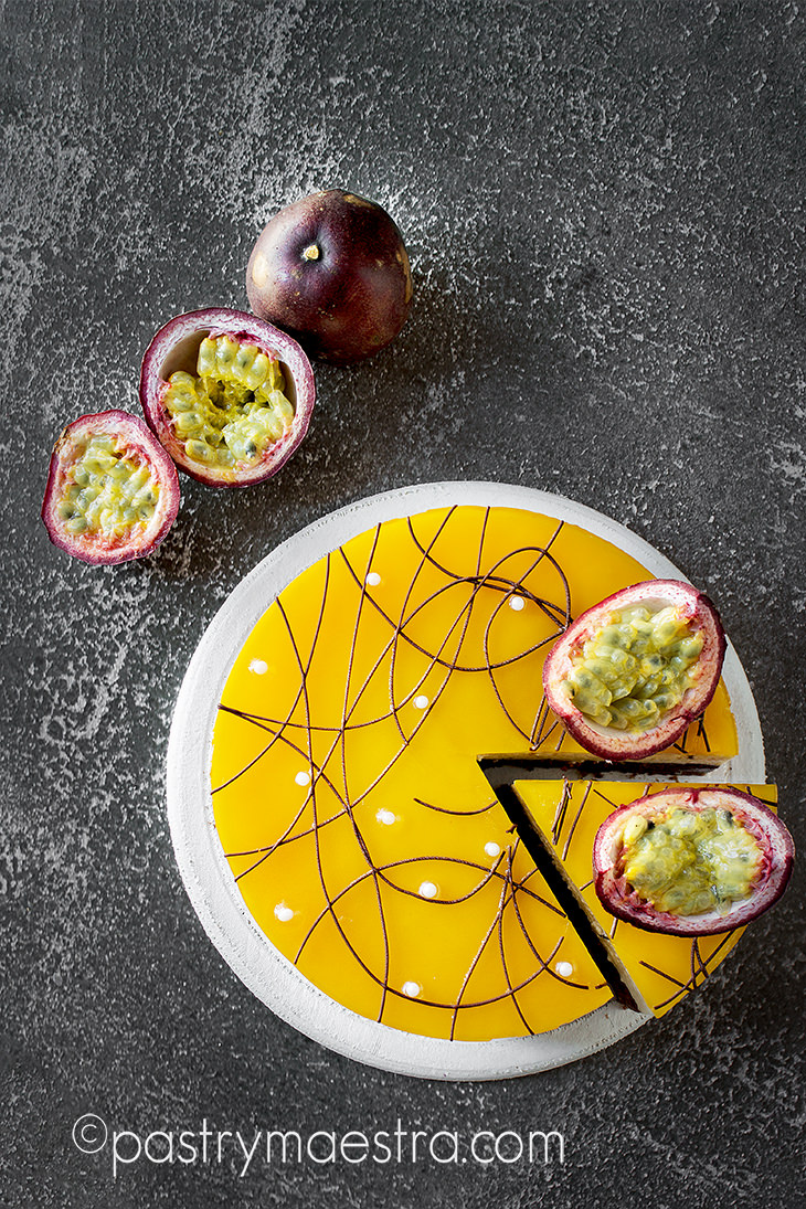 No-Bake Chocolate and Passion Fruit Cheesecake, Pastry Maestra