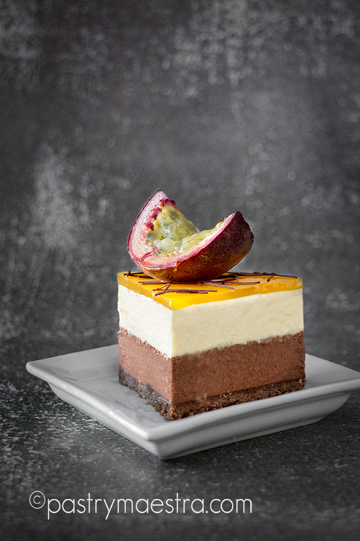 No-Bake Chocolate and Passion Fruit Cheesecake, Pastry Maestra