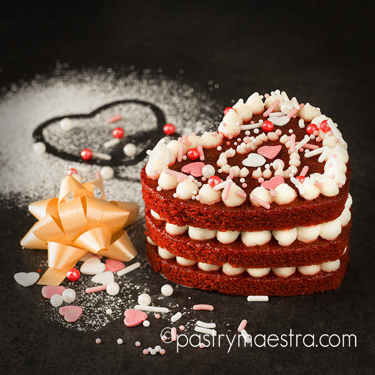 Red Velvet Valentine's Day Cake, Pastry Maestra