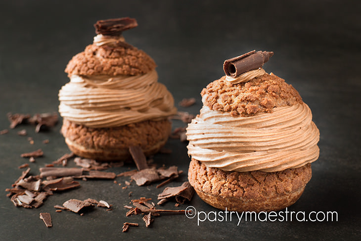 Triple Chocolate Cream Puffs (Choux Craquelin), Pastry Maestra