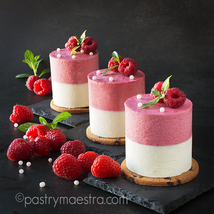 Raspberry, Mint and White Chocolate Mousse Cake, Pastry Maestra