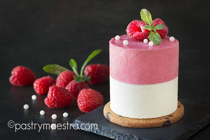 Raspberry, Mint and White Chocolate Mousse Cake, Pastry Maestra