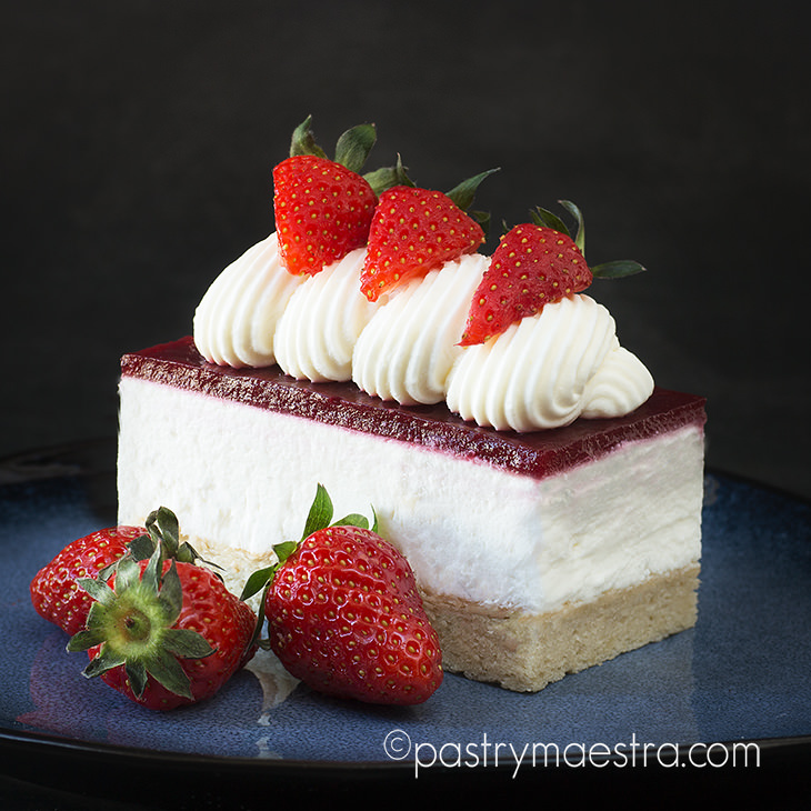 Strawberry Cheesecake Bars, Pastry Maestra
